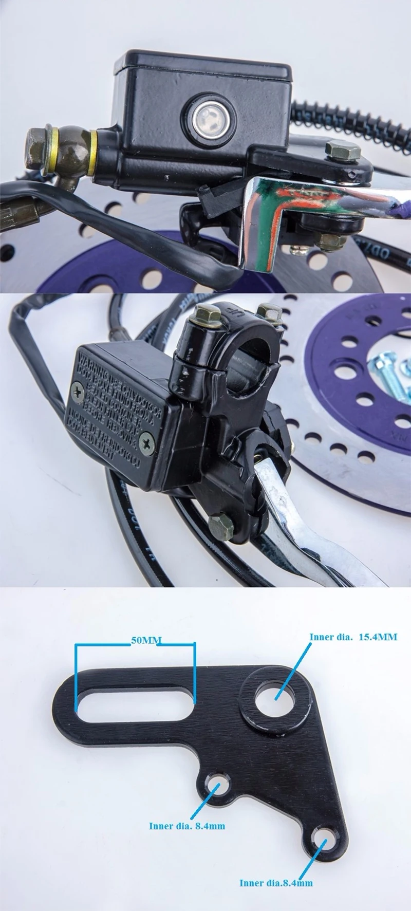 Гидравлический дисковый тормозной суппорт системы для электрического скутера и электрического мотоцикла заднего двигателя