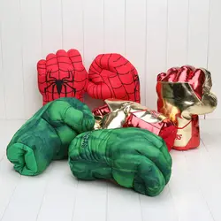 13 ''невероятный Hulk Smash руки или человек паук Железный человек плюшевые перчатки игрушечный игрушки