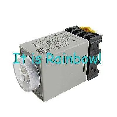 

Free Shipping AH3-3 AC 220V 30 minute 5A 250V AC Contact Time Delay Relay w Socket Base