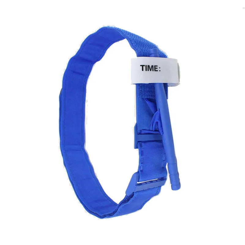 Quick One Hand First Aid Medical Military Portable Outdoor Tactical Emergency Tourniquet Strap Equipment Slow Release Buckle - Цвет: Синий