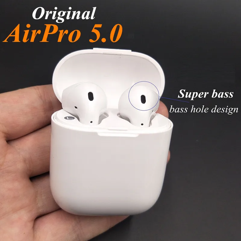 

Original AIRPRO Handsfree Mini Bluetooth Ear Earbuds Earphone wireless not Air Pods Headsets For Android apple iPhone8/7s/7