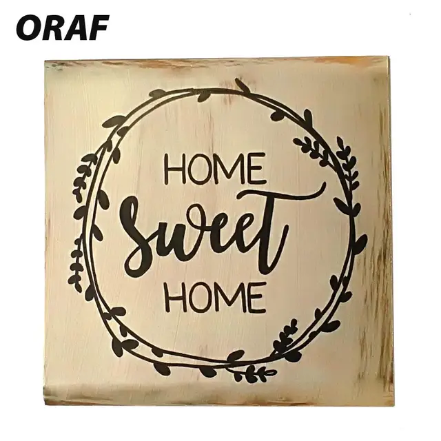 farmhouse style sign home sweet home shelf vintage wood plaques
