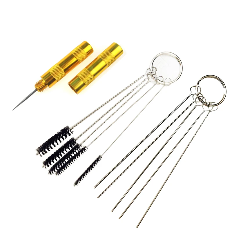 

11pcs/Set Metal Needle&Brush Cleaning Tool Set for Body Paint Tattoo Airbrush Spray Gun Nozzle Cleaning Repair Cleaner Kit