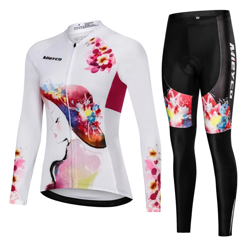 

Cycling Jersey and Pants Set Women Pro Team Riding Uniform MTB Cycling Suit Racing Bike Cycling Clothes Protective Pad Bic Wear