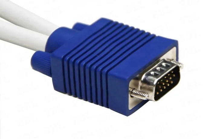High Quality 1 Computer To Dual 2 Monitor VGA Splitter Cable Video Y Splitter 15 Pin Two Ports Male To Female