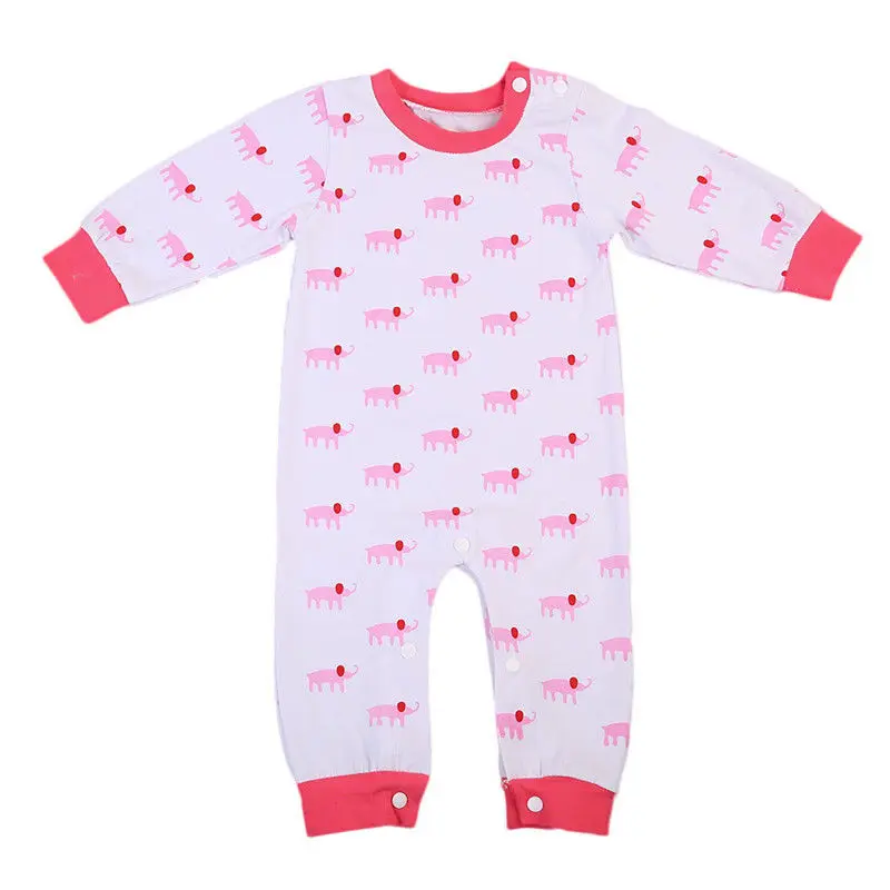 Весенне-осенняя одежда для сна для новорожденных девочек; Пижама; комбинезон с длинными рукавами; Милая одежда с рисунком