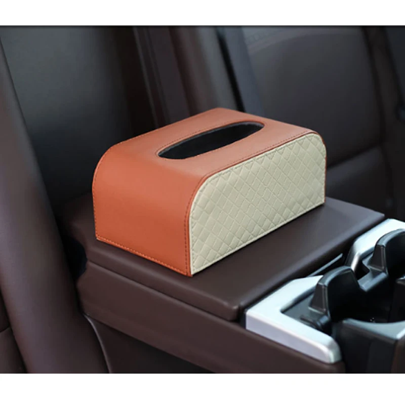 Микрофибра кожа коробка для салфеток автомобиля многоцелевой держатель для салфеток для автомобиля дома офиса дома блок тип бумажные коробки для полотенец