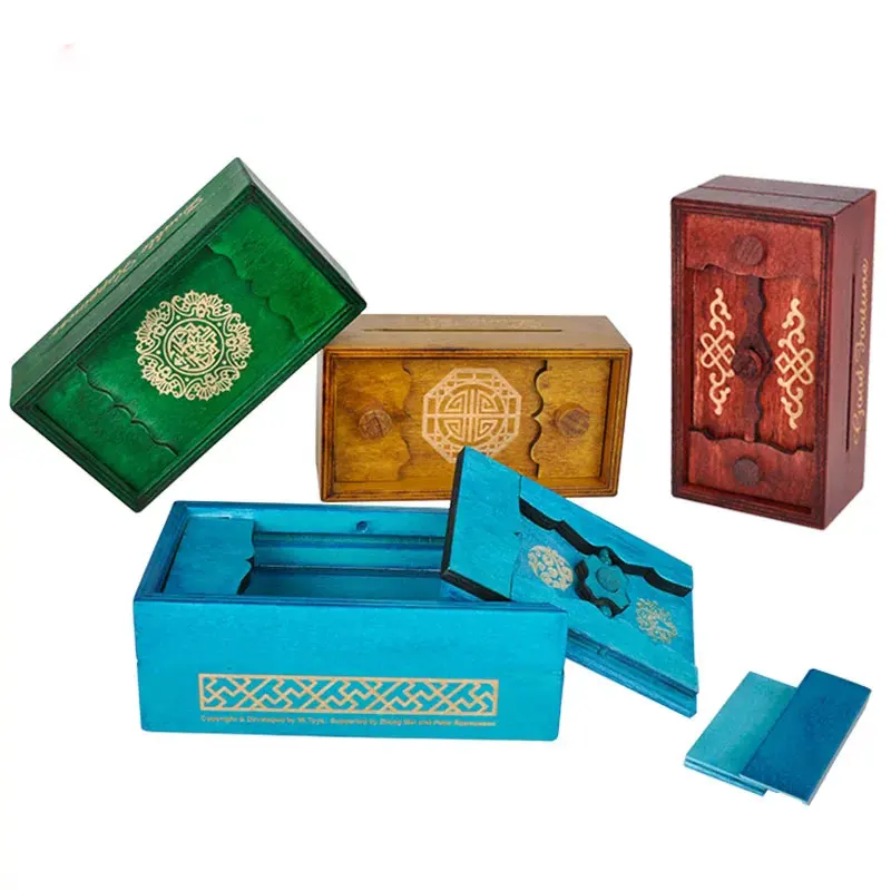 

Wooden Cryptex Four Joy Box Creative Lock Toy Wooden Organ Storage Box Decompression Unlock Solution Holiday Gift
