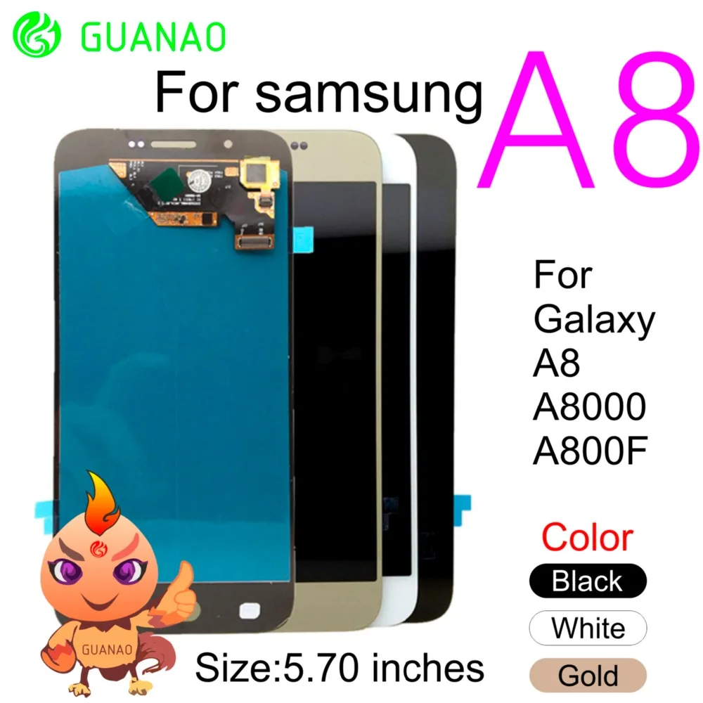 

5.7 inch 100% tested Display for SAMSUNG Galaxy A8 LCD Display Touch Screen Digitizer Assembly Replacement A8000 A800 A800F lcd