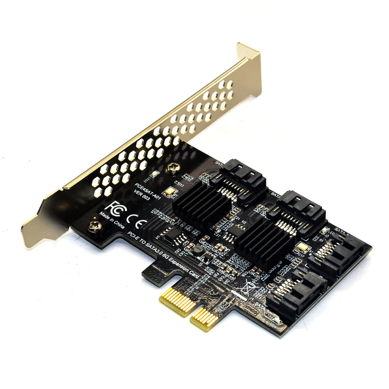 4 порта SATA 6G PCI Express контроллер карты PCI-e для SATA III 3,0 конвертер с теплоотводом плата адаптера расширения для ПК