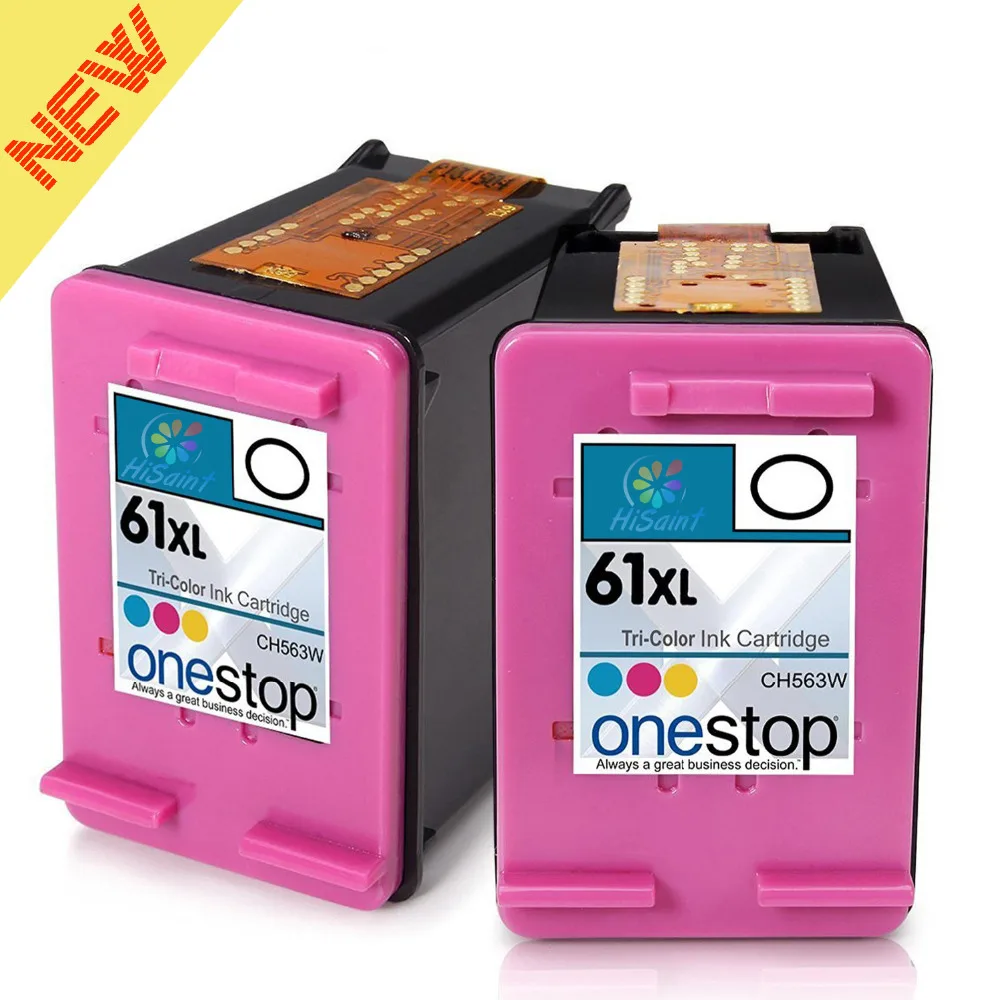 

hisaint Brand For HP 61XL Color Inkjet Premium High Yield Ink Cartridge for HP 61 & for HP 61XL CH564WN (2 PACKS)