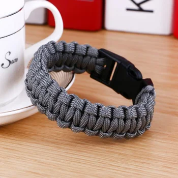 Original New Outdoor Camping Survival Paracord Bracelet For Men Hiking Buckle Wristband Bracelet Bangles Women Male Jewelry Gift