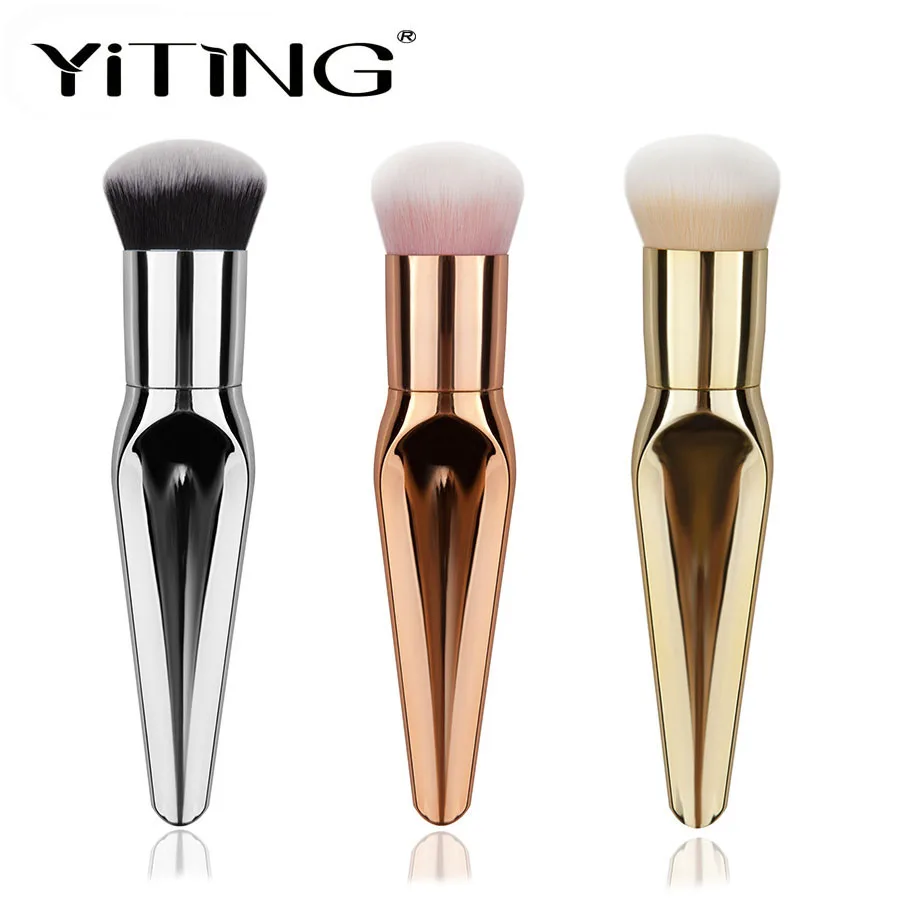 YiTing Large Blush Powder Brush Single 17cm Single Gold Silver Liquid