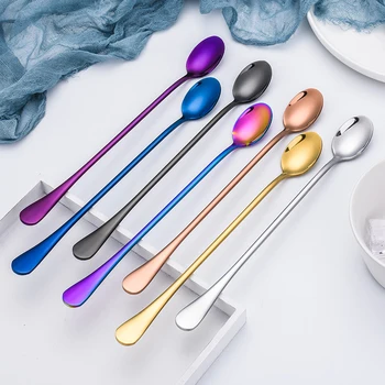 

9-Inch Long Handle Stirring Spoon, Stainless Steel