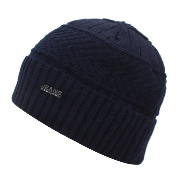 navy hat YOUBOME зимняя вязаные шапочки зимние, шапки для мужчин шарф вязаная шапка женская мужская Gorras теплая мягкая Балаклава для Шеи Шапка Шапочка - Цвет: navy hat