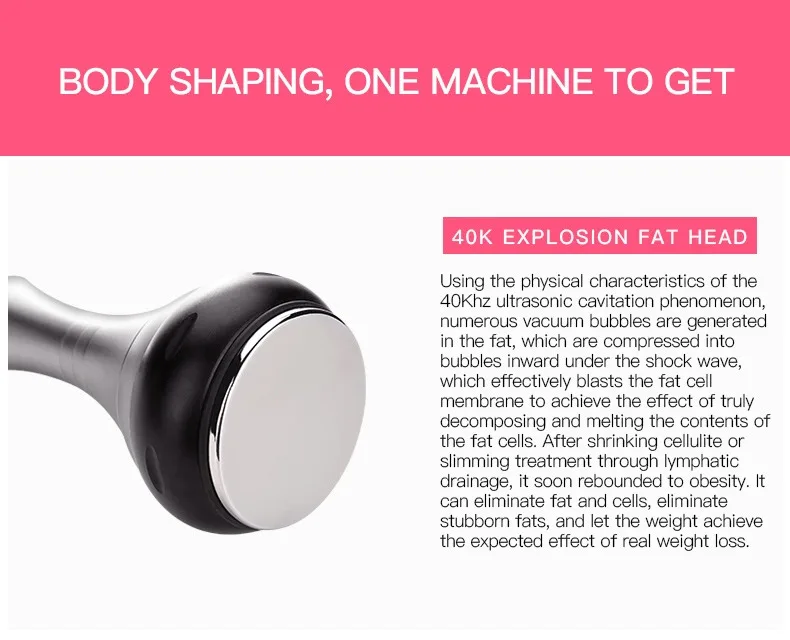 40K Cavitation+Multipolar RF Vacuum Ultrasonic Slimming Machine lw-101