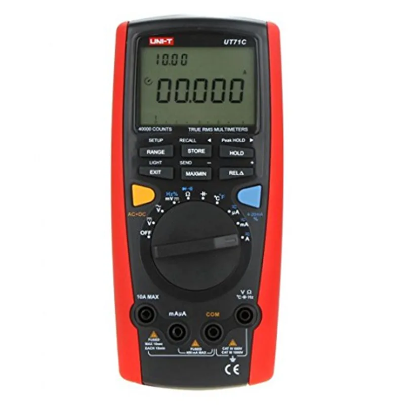 

UNI-T UT71C True RMS AC/DC Voltage Current Digital Multimeter with Temperature, 4~20mA Loop,Data Store and Data Recall Feature
