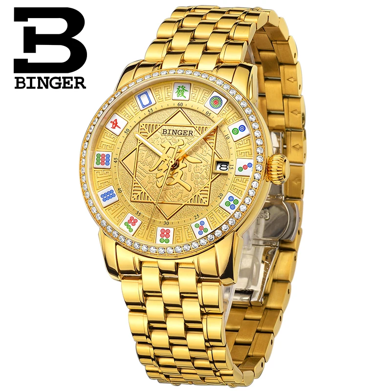  Switzerland BINGER Mens Watches Brand Luxury Watch Automatic Mechanical Men Watch Sapphire Wrist Wa