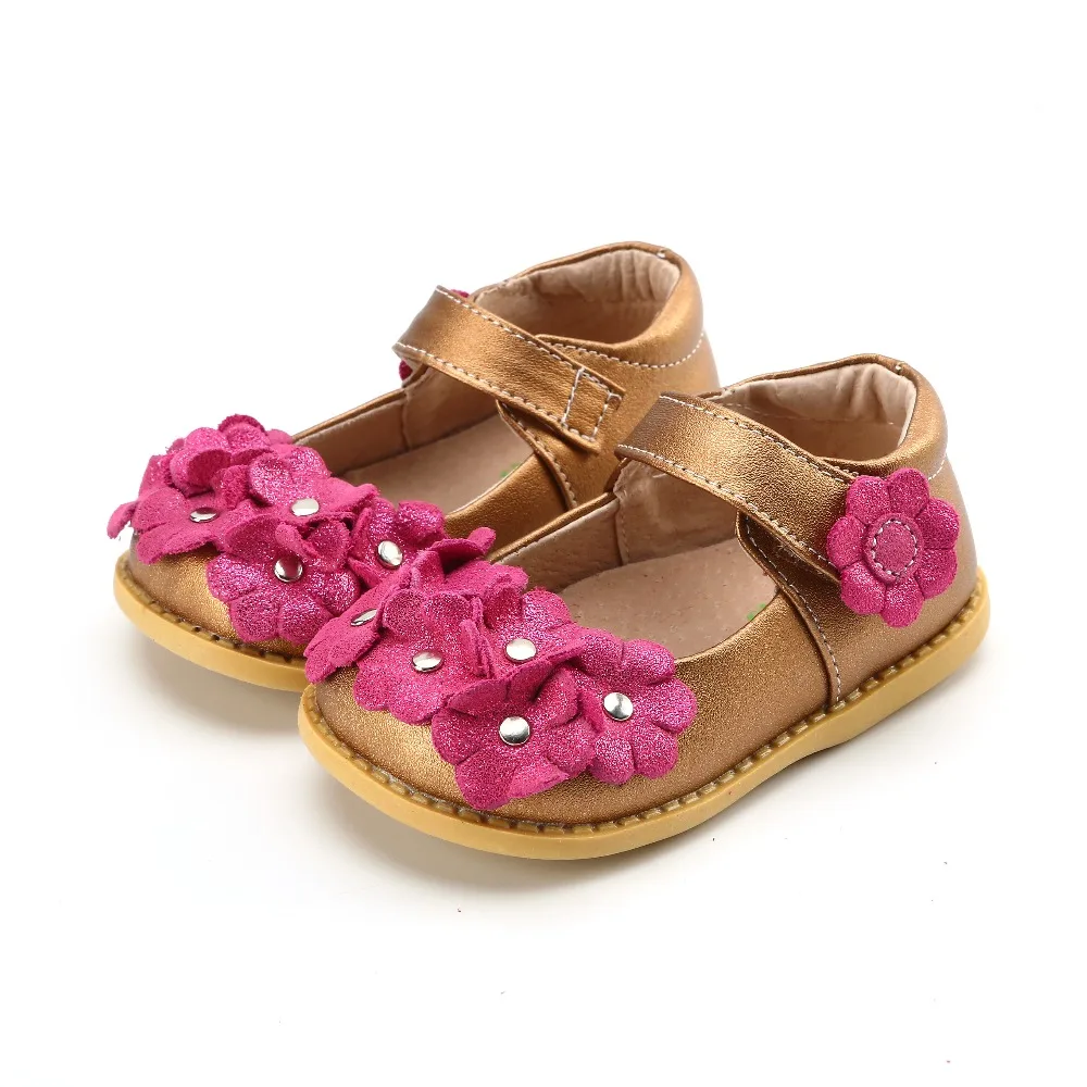 

TipsieToes Brand High Quality Genuine Leather Stitching Kids Children Shoes For Boys And Girls 2018 Autumn copper with fuschia