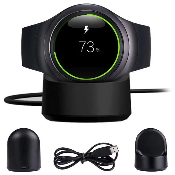 Беспроводная зарядная док станция Qi с USB кабелем для Samsung Galaxy Gear S2 S3|cable for|charger cable for