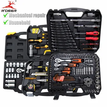 Online Hand Tool Set 18-127pcs Household Tool Set With Case Professional Car Repair Tool Kit