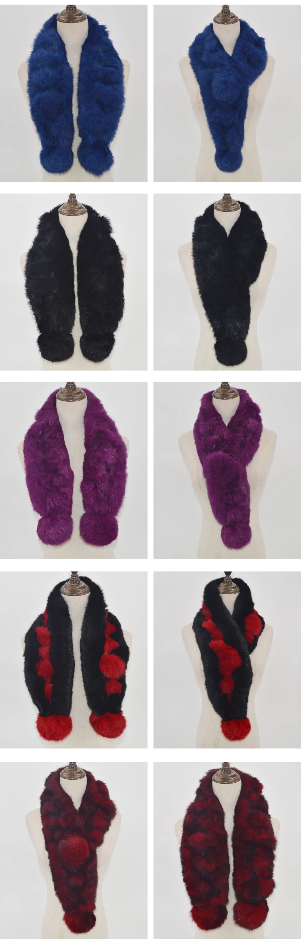 Горячая Распродажа, женский шарф из натурального кроличьего меха, шарфы из натурального кроличьего меха, модный толстый теплый мягкий зимний шейный платок из кроличьего меха