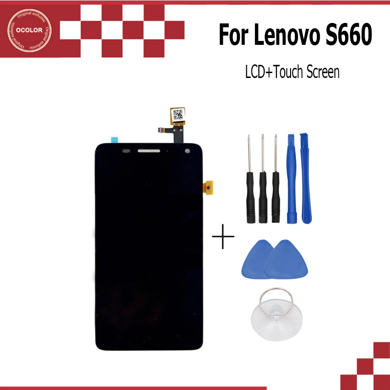 Ocolor для lenovo S660 ЖК дисплей + сенсорный экран дигитайзер панель стеклянный в сборе