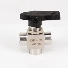 1/" BSP Женская резьба 304 из нержавеющей стали L порт шаровой клапан 6,4 МПа для воды, газа, масла