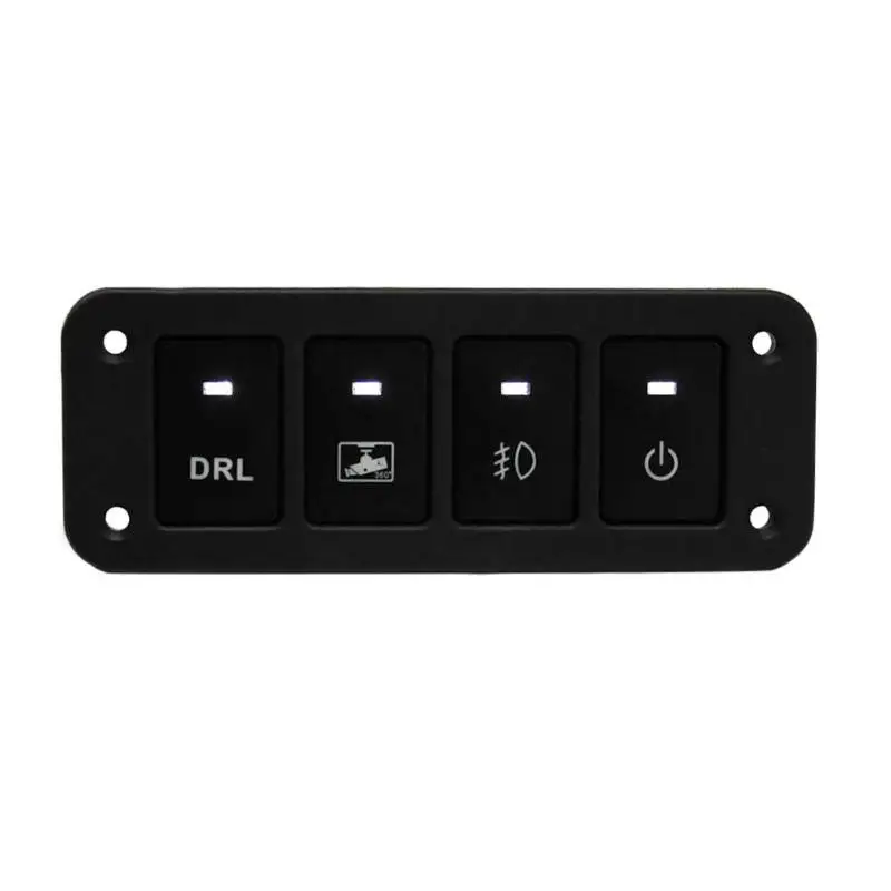 

12V 4-Button LED DRL Front Fog Light On/Off Rocker Switch Panel with 150mm Cable for Toyata Highlander Prado Auto Interior Parts
