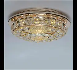 D280mm 21 Вт LED Золотой Потолочные светильники Потолочный светильник заподлицо Crystal Light AC 90-260 В поверхностного монтажа прихожей потолочный