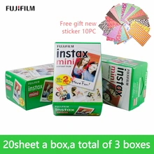 Fujifilm Instax Mini 8 White 3 дюйма пленка 60 листов+ Бесплатные наклейки для FUJI Instant Photo camera Mini 9 7s 25 50s 70 90 камера