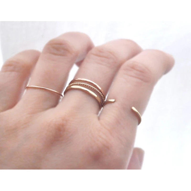 

Knuckle Rings Handmade Jewelry Gold Filled/925 Silver Custom Boho Anillos Mujer Bohemian Jewelry for Women Anelli Bague Femme