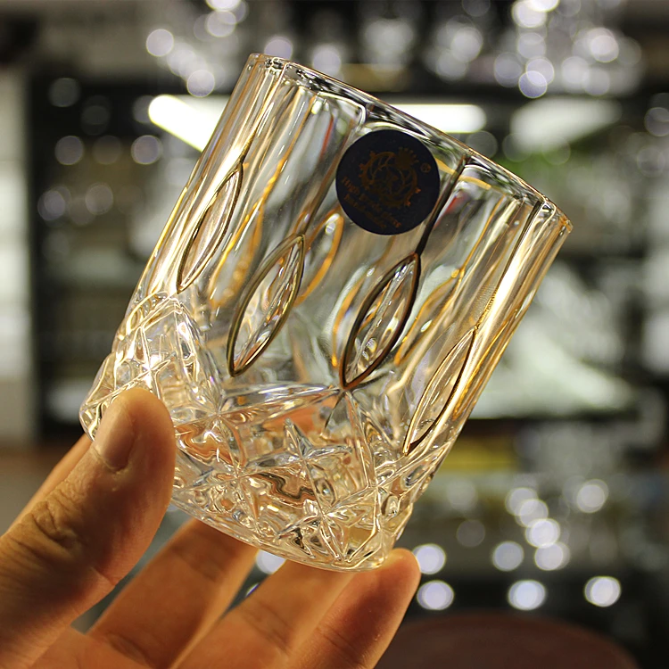 Чешский богемный стиль золото импортированное ремесло бессвинцовое Хрустальное стекло бокал для вина бренди виски бокал Рождественский подарок свадебный подарок