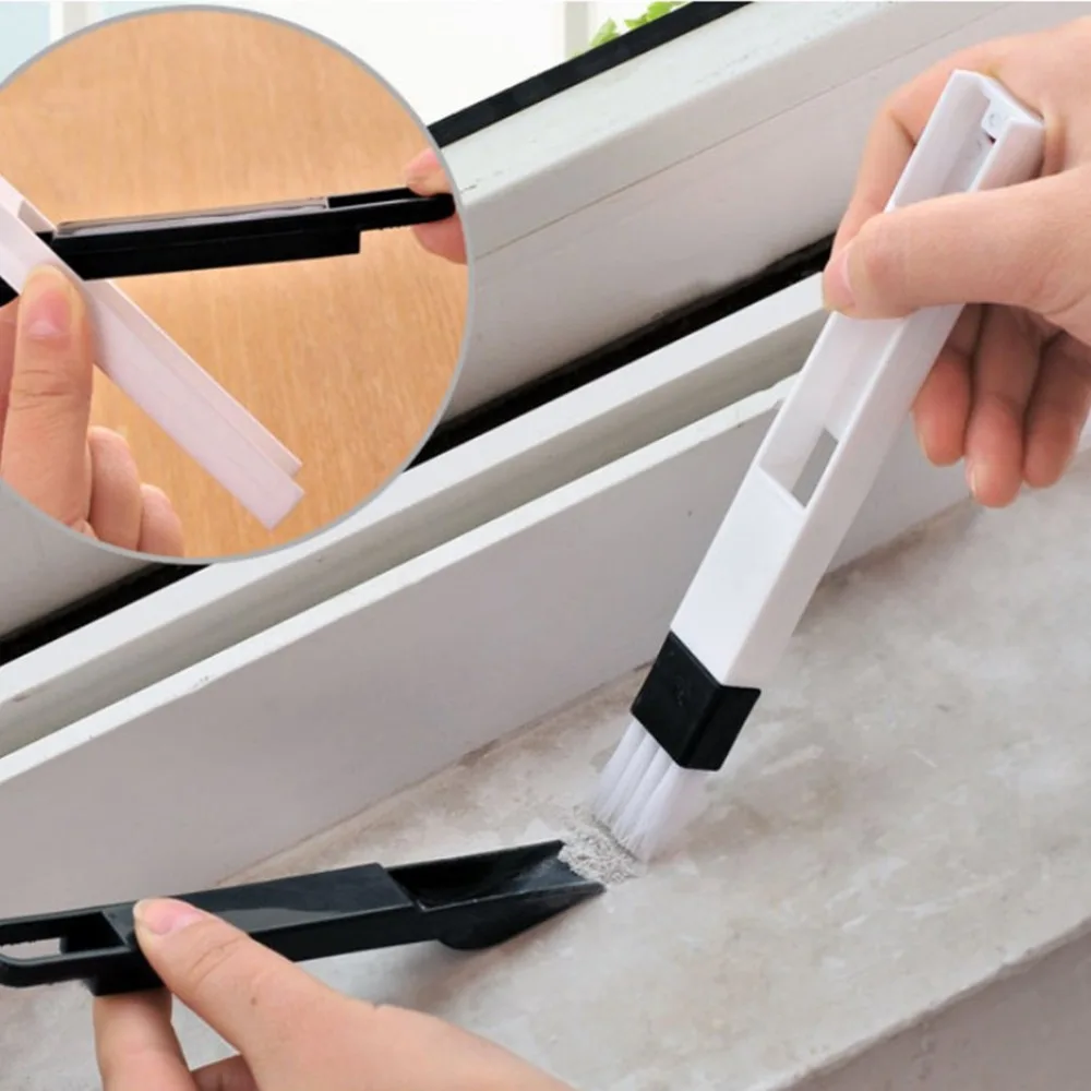 Multifunction Computer Window Cleaning Brush Window Groove Keyboard Nook Dust Shovel Window Track Cleaner Tool