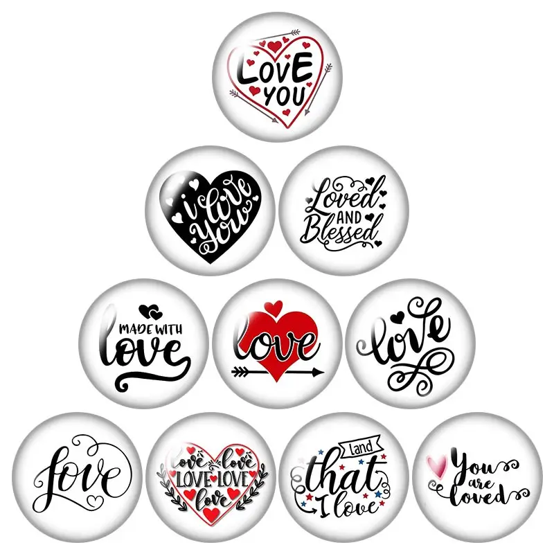 

Mother's day Father's day 10pcs mixed 12mm/16mm/18mm/25mm Round photo glass cabochon demo flat back Making findings