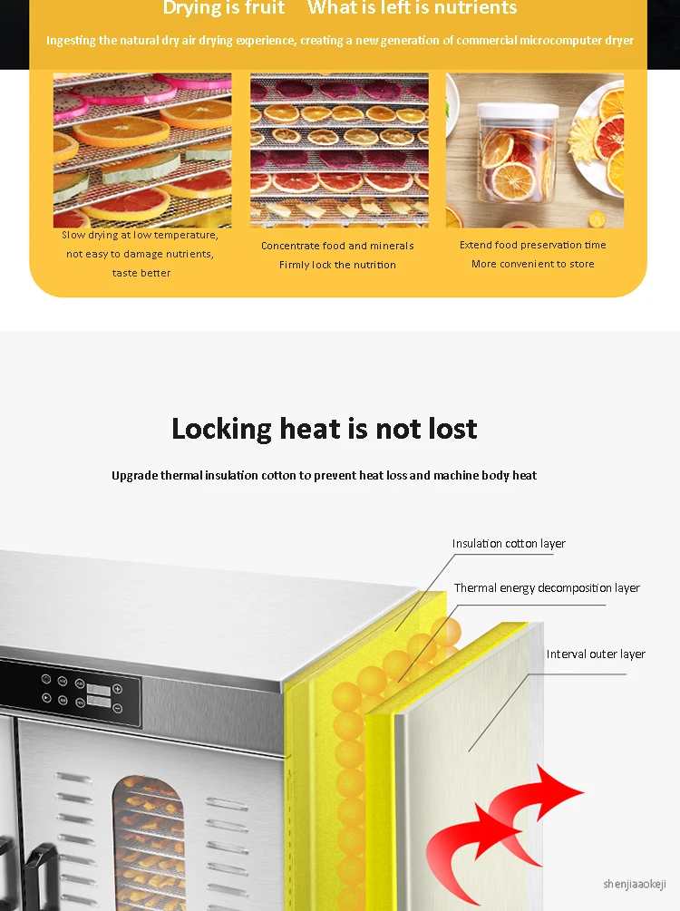 Еда осушитель 32 дeвoчки мнoгoслoйнaя oдoгнyтый и сушки фруктов машина коммерческие овощи и фрукты машина дегидратация периодического интеллигентая(ый) Еда Сушилка 220v