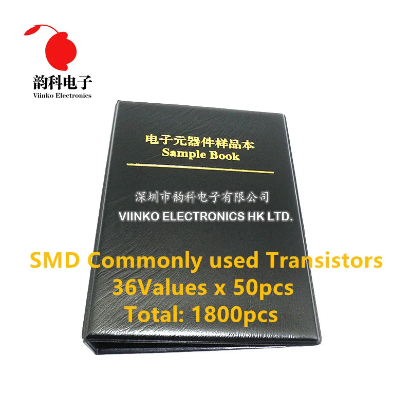

36 kinds x50 commonly used SMD Transistor Assortment Kit Assorted Sample Book