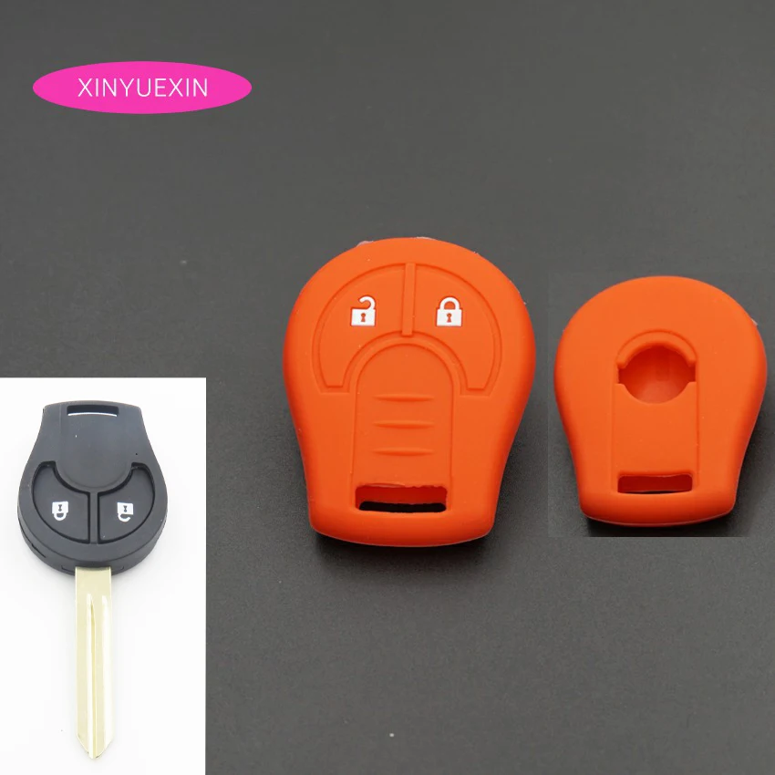 Xinyuexin Silicone Car Key Cover FOB Case For Nissan Juke Note Micra