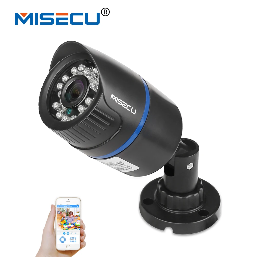 MISECU 1080 P IP 2.0Mp 20fps Indoor/Outdoor Full HD Камера 1/2. 7 'ƈ.0Mp 24 шт. ABS безопасности ONVIF ИК Ночное