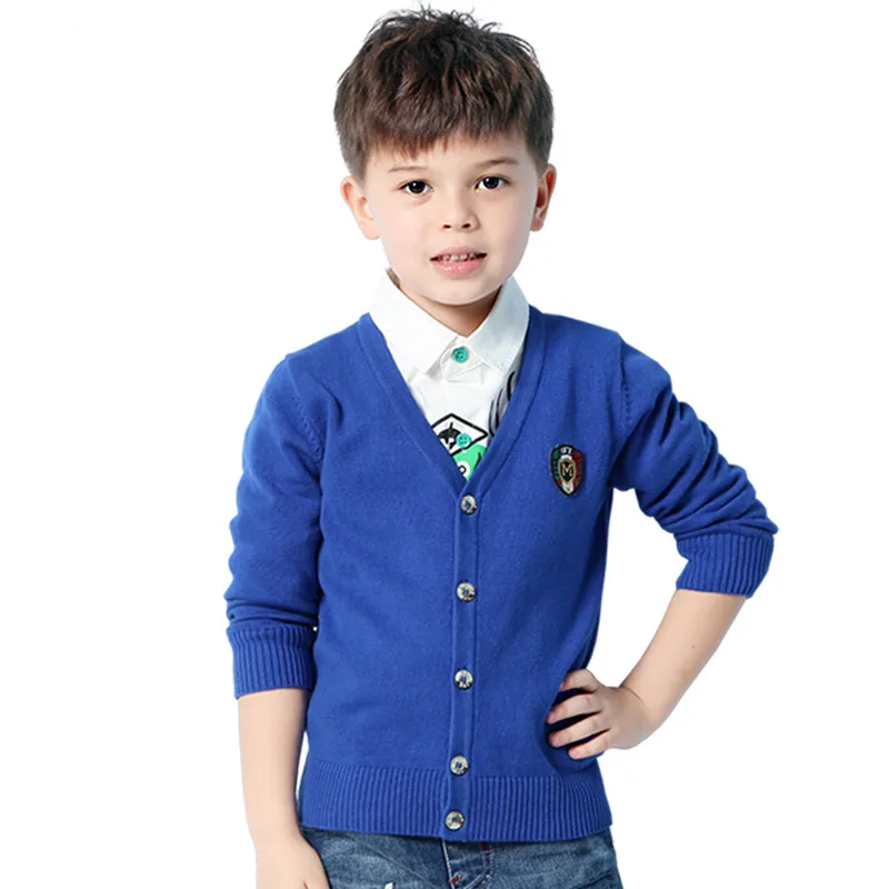 

Children's Boys Cardigans Brand Cotton Knitted Kids Sweaters Jackets Autumn Gentlemen Style Toddler Knitwear Tops Casual Coats