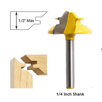 

1/4 Inch Shank 45 Degree Lock Miter Router Bit 1/2 Inch Stock Joint Router Bit Woodworking Cutter Tool