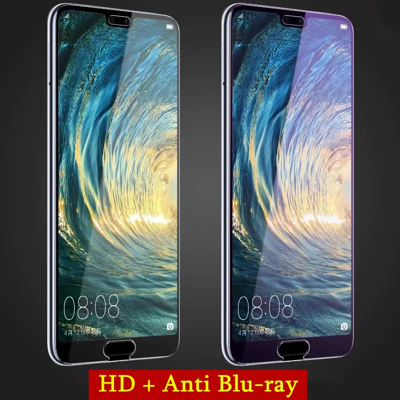 2 шт закаленное стекло для huawei honor 10, защита экрана 9H 2.5D, анти-Blu-Ray стекло для huawei honor 10 lite, защитная пленка - Цвет: HD and Anti Blu-ray