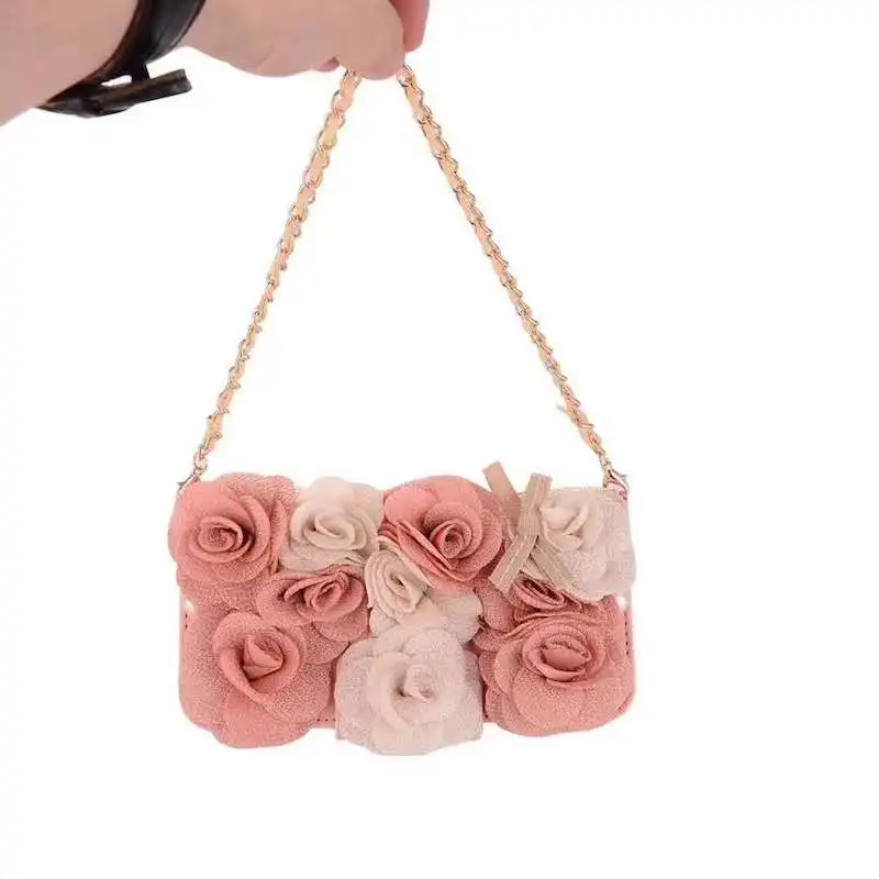 

Elegance luxury 3D rose flower phone case for iPhone 6 6s 7 8 plus 10 X rope wattle cover for iphone xs max xr iphone 7plus 8 6s