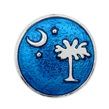 20 шт./лот Высокое качество Луна и дерево оснастки серебро белый горный хрусталь эмаль синий оснастки серебро 18 мм часы ювелирные изделия