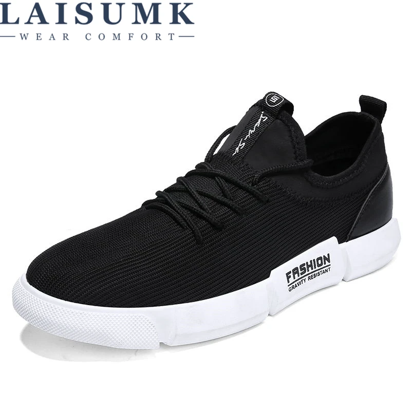 

LAISUMK Spring Designed Fly Weave Men Casual Shoes Future Theory Male Breathable Lace Up Chaussure Shoes Sneaker Men Tenis