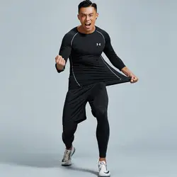 2019 Under Armour мужской спортивный костюм Высококачественная тренировочная устанавливает мужской Мужская спортивная одежда быстросохнущие