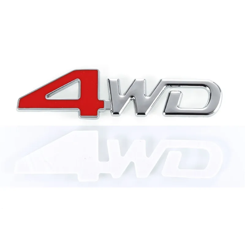 Автомобильный 3D 4WD красный логотип 4 колеса эмблема значок Detor наклейка