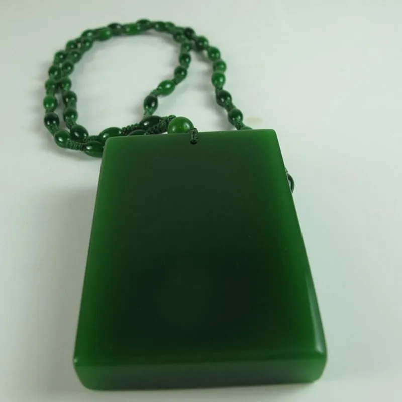 KYSZDL натуральный Хотан камень зеленый камень подвески, ожерелья, Рождественская открытка женский свитер цепь