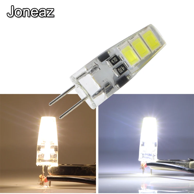 

Joneaz 1x ampada led bulb 12v G4 nimi spot lights 2W 12 volt bulbs 5733 6 leds chandelier crystallights Replace 20W Halogen Lamp