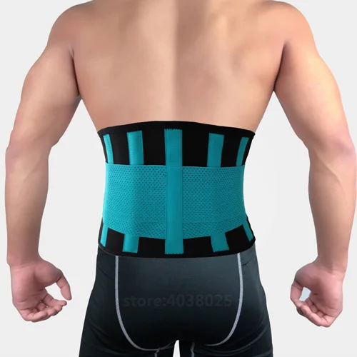 Поясничный пояс для спины, спинного позвоночника, поддерживающий пояс, корсет, стабилизатор, триммер для живота, тренажер для потери веса, пояс для похудения для мужчин - Цвет: Зеленый